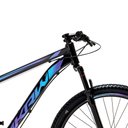 Ver imagem 3 de Bicicleta Aro 29 Krw Alumínio 24 Vel Freio a Disco Suspensão Dianteira S1 17 Preto-azul e Roxo