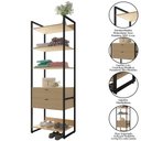 Ver imagem 3 de Kit 2 Guarda Roupas Closet Indy 2 Gavetas 4 Prateleiras F02 Nature Texturizado - Mpozenato