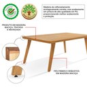 Ver imagem 2 de Mesa de Jantar Millena 180cm em Madeira Maciça Estilo Contemporâneo Imbuia