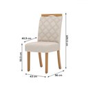 Ver imagem 4 de Mesa de Jantar 6 Lugares Amélia Nature/off White/linho - Pnr Móveis