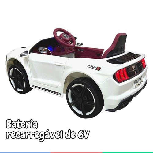 Mini Carro Elétrico Infantil Criança BMW 6 GT 12V 3 Anos A 30Kg Luz Música  MP3 Controle Vermelho Belfix - Baby&Kids