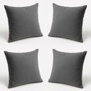 Ver imagem 1 de Kit 4 Almofadas Decorativas 42cm Suede Fofinha Lisa Sofá Cor:cinza