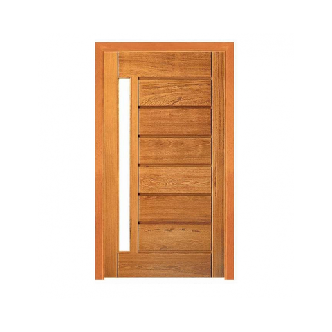 Porta  Angelim Maciça Com Visor  215 (A) X 0,87 (L) Batente 14cm Fech/ Externa e Puxador 60 cm