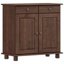 Ver imagem 1 de Aparador Buffet para Sala de Jantar 2 Portas 2 Gavetas Rústico Lazuli F06 Café - Lyam Decor