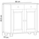 Ver imagem 5 de Aparador Buffet para Sala de Jantar 2 Portas 2 Gavetas Rústico Lazuli F06 Café - Lyam Decor