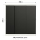 Ver imagem 4 de Guarda-roupa Casal Madesa Reno 3 Portas de Correr