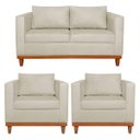 Ver imagem 1 de Kit Sofa 3 Lugares e 2 Poltronas Europa 180 Cm Bouclé - Doce Sonho Móveis