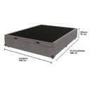 Ver imagem 2 de Base Box Baú Casal Bege de Madeira 138cm Kazamix Cor:cinza