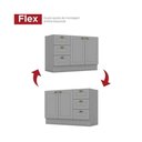 Ver imagem 7 de Kit Cozinha Modulada 7 Peças Americana 4 Aéreos + 2 Balcões + 1 Complemento sem Pia Cz140 Cinza