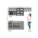 Ver imagem 4 de Kit Cozinha Modulada 7 Peças Americana 4 Aéreos + 2 Balcões + 1 Complemento sem Pia Cz140 Cinza