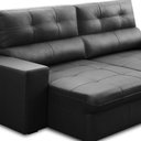 Ver imagem 6 de Sofá Retrátil Reclinável para Sala 3 Lugares 230cm Bryant L06 Couro Preto - Lyam Decor