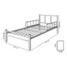 Cama Solteiro Tubolar/aço, Colchao D28 Alojamento,dormitorio:cama e Colchao/branco - 2