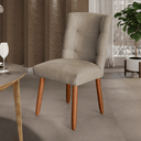 Ver imagem 2 de Kit 2 Cadeiras Sala de Jantar Cozinha Estofada Paris Suede - Twdecora