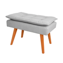 Ver imagem 1 de Banqueta Puff Decorativo Opala Cinza Claro Pé Palito