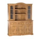 Ver imagem 3 de Cristaleira em Madeira 5 Portas 3 Gavetas 153 X 196 Cm Carvalho Rústico Elliottiis