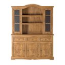 Ver imagem 4 de Cristaleira em Madeira 5 Portas 3 Gavetas 153 X 196 Cm Carvalho Rústico Elliottiis