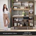 Ver imagem 6 de Armário de Cozinha Compacta 137cm com Pia Rustic/Preto Emilly Madesa 10