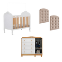 Ver imagem 7 de Kit Berço Cômoda e Cabeceira Capitonê Peroba Elô Infantil