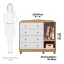 Ver imagem 2 de Kit Berço Cômoda e Cabeceira Capitonê Peroba Elô Infantil