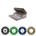 Ver imagem 6 de Bicama Box Baú com Suede Bege 120x203 com Colchão Relax Adorabile Molas Ensacadas Ecoflex