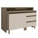Ver imagem 1 de Kit Ilha Gourmet Connect com Balcões 80cm e 60cm Duna/cristal - Móveis Henn