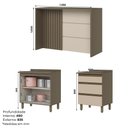 Ver imagem 7 de Kit Ilha Gourmet Connect com Balcões 80cm e 60cm Duna/cristal - Móveis Henn