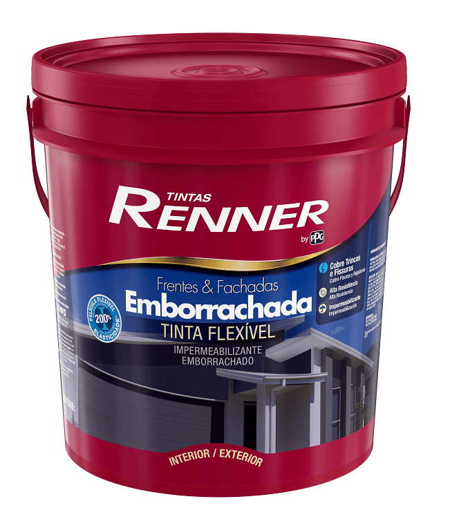 Tinta Frentes e Fachadas 18L Emborrachada Branco Fosco Renner Unico - 1