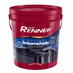 Tinta Frentes e Fachadas 18L Emborrachada Branco Fosco Renner Unico - 1