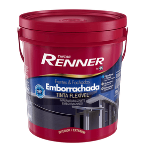 Tinta Frentes e Fachadas 18L Emborrachada Branco Fosco Renner Unico