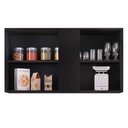Ver imagem 4 de Armário Aéreo de Cozinha 100cm 2 Portas Indiana Preto/cinza - Lumil Móveis