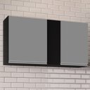 Ver imagem 5 de Armário Aéreo de Cozinha 100cm 2 Portas Indiana Preto/cinza - Lumil Móveis