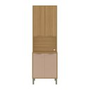 Ver imagem 5 de Paneleiro com Espaço para Micro-Ondas MDF Colors Rosa/Freijó/Pinole