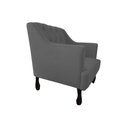 Ver imagem 2 de Kit 2 Poltronas Decorativa Julia Suede Cinza Pés Madeira Ms Decor