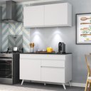 Ver imagem 1 de Armário de Cozinha Compacta 2 peças com Leds MP2012.891 Veneza Up Multimóveis Branco