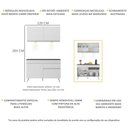 Ver imagem 4 de Armário de Cozinha Compacta 2 peças com Leds MP2012.891 Veneza Up Multimóveis Branco