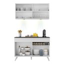 Ver imagem 6 de Armário de Cozinha Compacta 2 peças com Leds MP2012.891 Veneza Up Multimóveis Branco