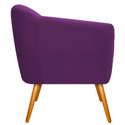 Poltrona Grazi Pés Palito Suede Roxo - Amarena Móveis - 5