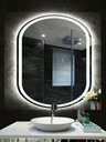 Ver imagem 3 de Espelho Jateado Oval Iluminado com Led Frio - 70x100cm Woodglass Oval Jato Frio