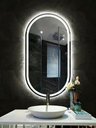 Ver imagem 2 de Espelho Jateado Oval Iluminado com Led Frio - 70x100cm Woodglass Oval Jato Frio