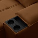 Ver imagem 7 de Sofá Retrátil 3 Lugares com Porta Copo 250cm Malta F05 Veludo Terracota - Mpozenato