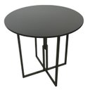 Ver imagem 2 de Mesa Jantar Redonda Prime Compacta de Madeira Preta BF Decor