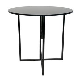 Mesa Jantar Redonda Prime Compacta de Madeira Preta BF Decor - 1