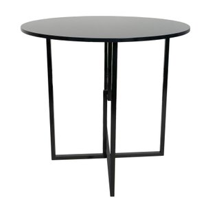 Mesa Jantar Redonda Prime Compacta de Madeira Preta BF Decor