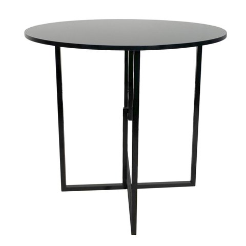 Mesa Jantar Redonda Prime Compacta de Madeira Preta BF Decor