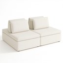 Ver imagem 1 de Sofá Ilha Madri Pillow 2 Lugares 180cm Off White Bouclé Sala Nobre