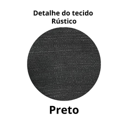Cortina Rústica 300x250 Preta Ilhós Cromado Charme Admirare - 3