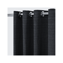 Ver imagem 1 de Cortina Rústica 300x250 Preta Ilhós Cromado Charme Admirare