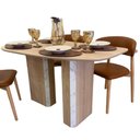 Ver imagem 1 de Mesa de Jantar Mila 6 Lugares Orgânico MDF 160x90cm Amadeirado Modelar Art Moveis