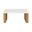 Ver imagem 3 de Mesa de Centro Industrial Mdf 67cm Off White/freijó F13
