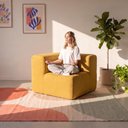 Ver imagem 6 de Sofá Modular de Canto 1 Lugar 86cm Sync Kappesberg Boucle Mostarda